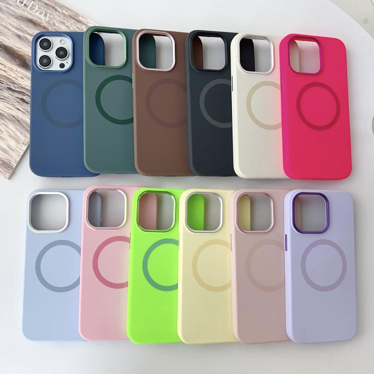 Metal Frame Liquid Silicone MagSafe Phone Case, For iPhone 14 / 13, For iPhone 14 Pro Apple Accessories engmet5229 iPhone 14 - APEXEL INDIA - Mobile Lens - Mobile Camera Lens - Cellphone Accessories - Phone Lens - Smartphone Lens