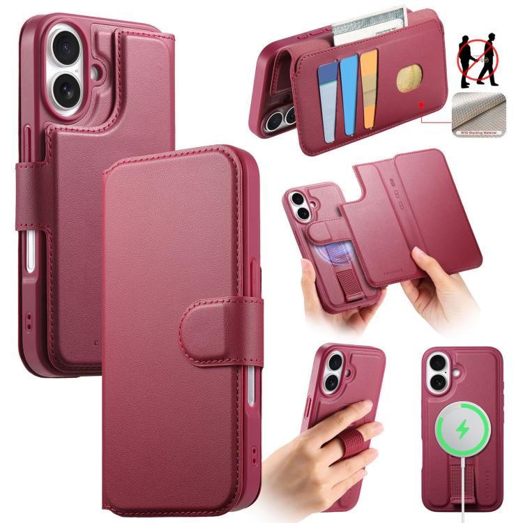 CaseNeo Finger Grip Strap MagSafe Leather Phone Case, For iPhone 16, For iPhone 15 Pro Max, For iPhone 15 Pro, For iPhone 15 Plus / 14 Plus Apple Accessories engcas5242 iPhone 16 - CaseNeo - Mobile Lens - Mobile Camera Lens - Cellphone Accessories - Phone Lens - Smartphone Lens