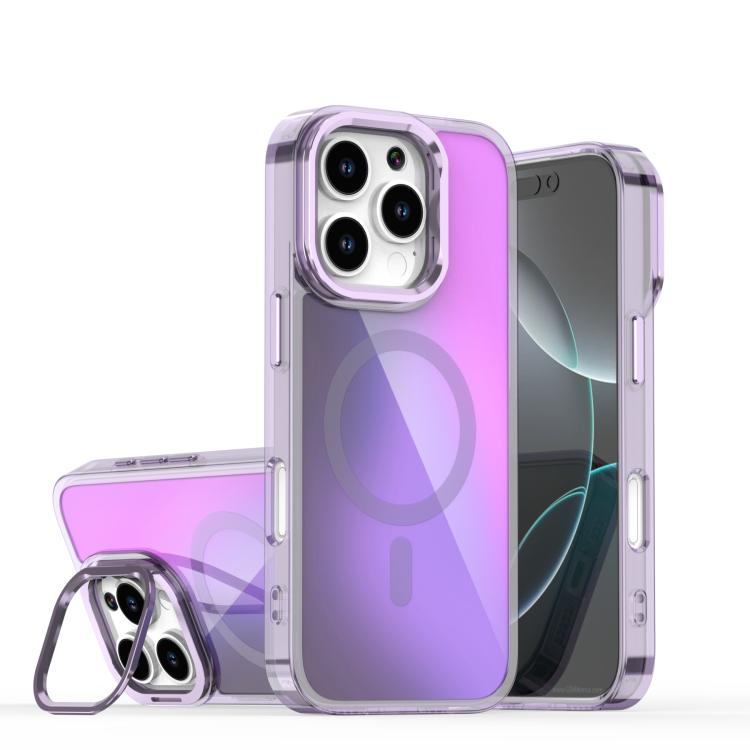 Plating Gradient Discolor MagSafe Phone Case with Holder, For iPhone 16 Pro Max, For iPhone 16 Pro, For iPhone 15 Pro Max, For iPhone 15 Pro Apple Accessories engpla5317 iPhone 16 Pro Max - APEXEL INDIA - Mobile Lens - Mobile Camera Lens - Cellphone Accessories - Phone Lens - Smartphone Lens