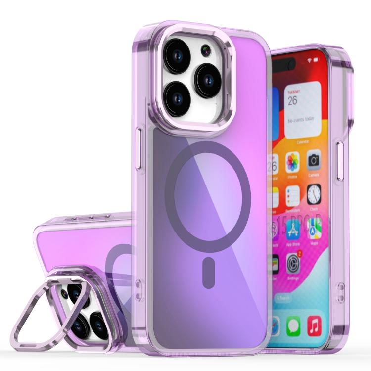Plating Gradient Discolor MagSafe Phone Case with Holder, For iPhone 16 Pro Max, For iPhone 16 Pro, For iPhone 15 Pro Max, For iPhone 15 Pro Apple Accessories engpla5317 iPhone 16 Pro Max - APEXEL INDIA - Mobile Lens - Mobile Camera Lens - Cellphone Accessories - Phone Lens - Smartphone Lens