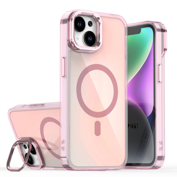 Plating Gradient Discolor MagSafe Phone Case with Holder, For iPhone 15 Plus, For iPhone 15, For iPhone 14, For iPhone 14 Pro Apple Accessories engpla5319 iPhone 15 Plus - APEXEL INDIA - Mobile Lens - Mobile Camera Lens - Cellphone Accessories - Phone Lens - Smartphone Lens