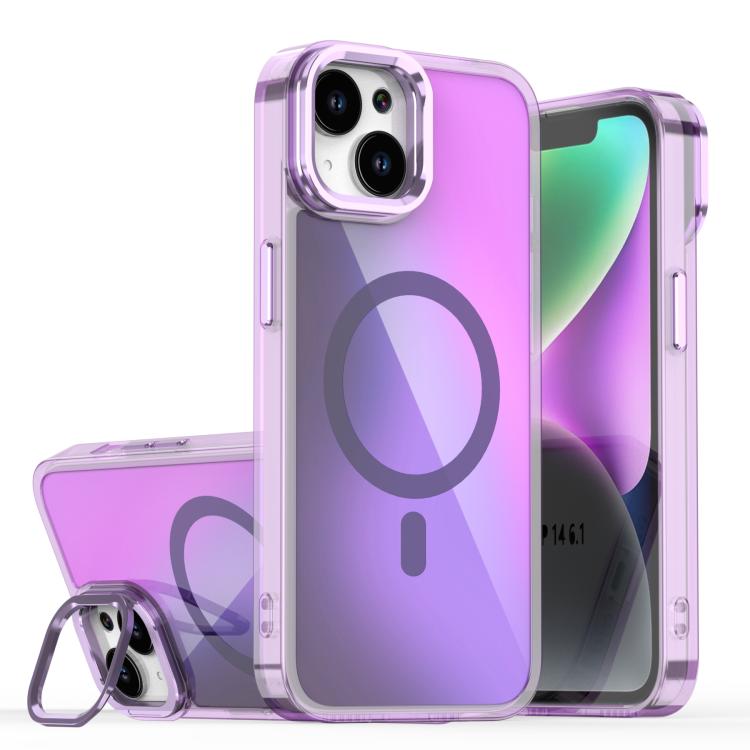 Plating Gradient Discolor MagSafe Phone Case with Holder, For iPhone 15 Plus, For iPhone 15, For iPhone 14, For iPhone 14 Pro Apple Accessories engpla5319 iPhone 15 Plus - APEXEL INDIA - Mobile Lens - Mobile Camera Lens - Cellphone Accessories - Phone Lens - Smartphone Lens