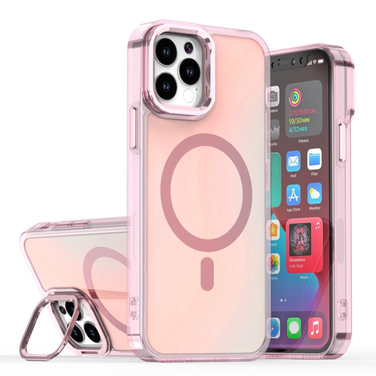 Plating Gradient Discolor MagSafe Phone Case with Holder, For iPhone 12 / 12 Pro, For iPhone 12 Pro Max, For iPhone 11 Apple Accessories engpla5278 More iPhone Cases - APEXEL INDIA - Mobile Lens - Mobile Camera Lens - Cellphone Accessories - Phone Lens - Smartphone Lens