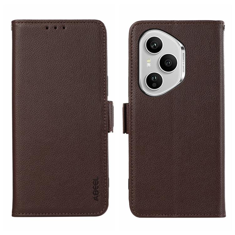 ABEEL Side-Magnetic Litchi Pattern Leather RFID Phone Case, For Honor 400 Pro Global 160.8mm, For Honor 400 Lite Global, For Honor 400 Global 156.5mm