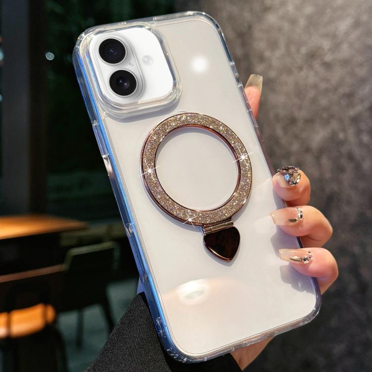 Love Glitter Powder MagSafe Holder Phone Case with Lens Film, For iPhone 16e, For iPhone 16 Pro Max, For iPhone 16 Pro, For iPhone 16, For iPhone 15 Pro Max, For iPhone 15 Pro Apple Accessories englov5318 iPhone 16e - APEXEL INDIA - Mobile Lens - Mobile Camera Lens - Cellphone Accessories - Phone Lens - Smartphone Lens