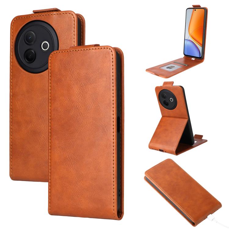 Magnetic Vertical Flip Leather Phone Case with Buckle, For vivo Y39 5G / Y300i, For vivo V50 Lite 5G Global, For vivo Y04 4G / Y29s 5G