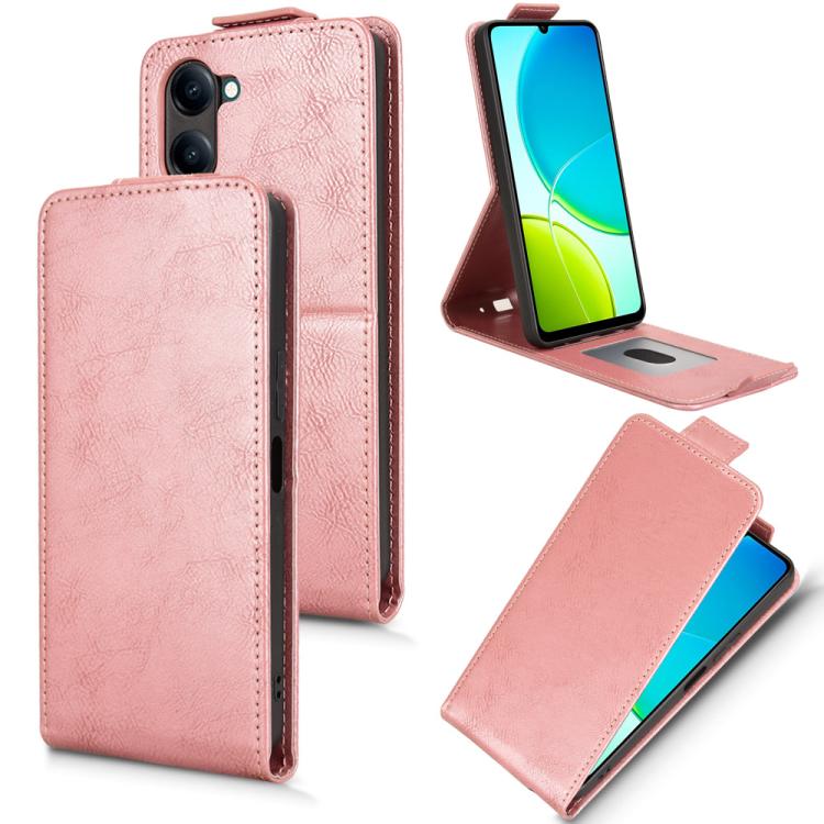 Magnetic Vertical Flip Leather Phone Case with Buckle, For vivo Y04 4G / Y29s 5G