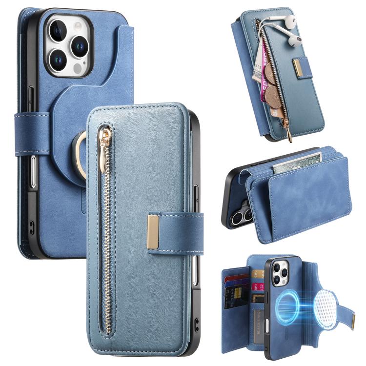 Ring Zipper Wallet RFID Blocking MagSafe Leather Phone Case, For iPhone 16 Pro Max, For iPhone 16 Pro, For iPhone 16 Plus Apple Accessories engrin5342 iPhone 16 Pro Max - APEXEL INDIA - Mobile Lens - Mobile Camera Lens - Cellphone Accessories - Phone Lens - Smartphone Lens