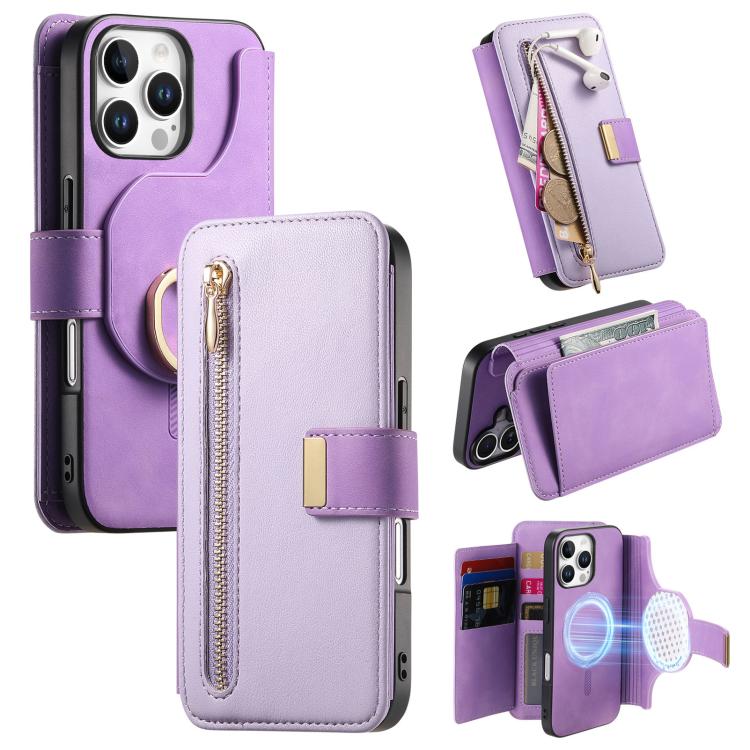 Ring Zipper Wallet RFID Blocking MagSafe Leather Phone Case, For iPhone 16 Pro Max, For iPhone 16 Pro, For iPhone 16 Plus Apple Accessories engrin5342 iPhone 16 Pro Max - APEXEL INDIA - Mobile Lens - Mobile Camera Lens - Cellphone Accessories - Phone Lens - Smartphone Lens