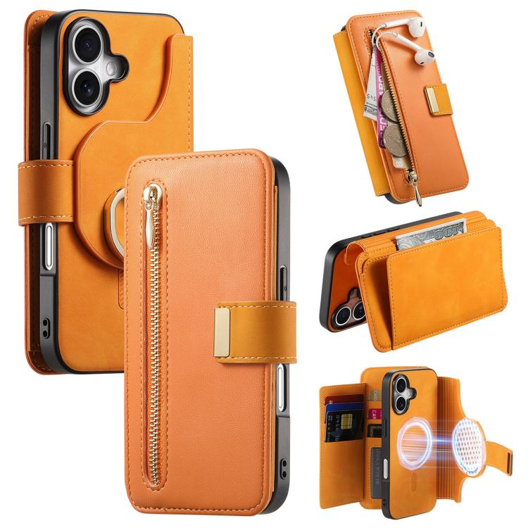 Ring Zipper Wallet RFID Blocking MagSafe Leather Phone Case, For iPhone 16 Pro Max, For iPhone 16 Pro, For iPhone 16 Plus Apple Accessories engrin5342 iPhone 16 Pro Max - APEXEL INDIA - Mobile Lens - Mobile Camera Lens - Cellphone Accessories - Phone Lens - Smartphone Lens
