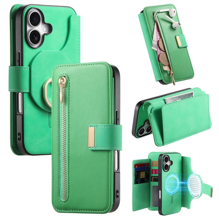 Ring Zipper Wallet RFID Blocking MagSafe Leather Phone Case, For iPhone 16 Pro Max, For iPhone 16 Pro, For iPhone 16 Plus Apple Accessories engrin5342 iPhone 16 Pro Max - APEXEL INDIA - Mobile Lens - Mobile Camera Lens - Cellphone Accessories - Phone Lens - Smartphone Lens