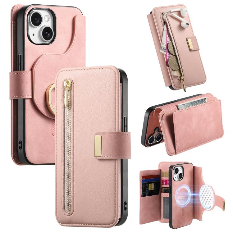 Ring Zipper Wallet RFID Blocking MagSafe Leather Phone Case, For iPhone 14, For iPhone 14 Pro, For iPhone 14 Pro Max Apple Accessories engrin5346 iPhone 14 - APEXEL INDIA - Mobile Lens - Mobile Camera Lens - Cellphone Accessories - Phone Lens - Smartphone Lens