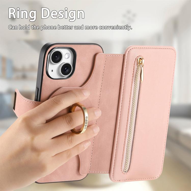 Ring Zipper Wallet RFID Blocking MagSafe Leather Phone Case, For iPhone 14, For iPhone 14 Pro, For iPhone 14 Pro Max Apple Accessories engrin5346 iPhone 14 - APEXEL INDIA - Mobile Lens - Mobile Camera Lens - Cellphone Accessories - Phone Lens - Smartphone Lens
