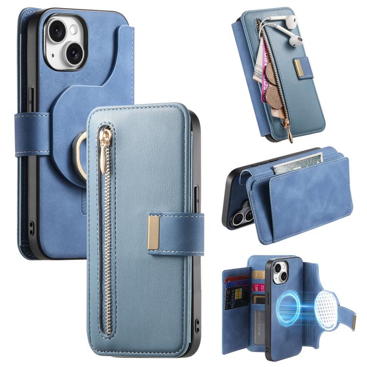 Ring Zipper Wallet RFID Blocking MagSafe Leather Phone Case, For iPhone 14, For iPhone 14 Pro, For iPhone 14 Pro Max Apple Accessories engrin5346 iPhone 14 - APEXEL INDIA - Mobile Lens - Mobile Camera Lens - Cellphone Accessories - Phone Lens - Smartphone Lens