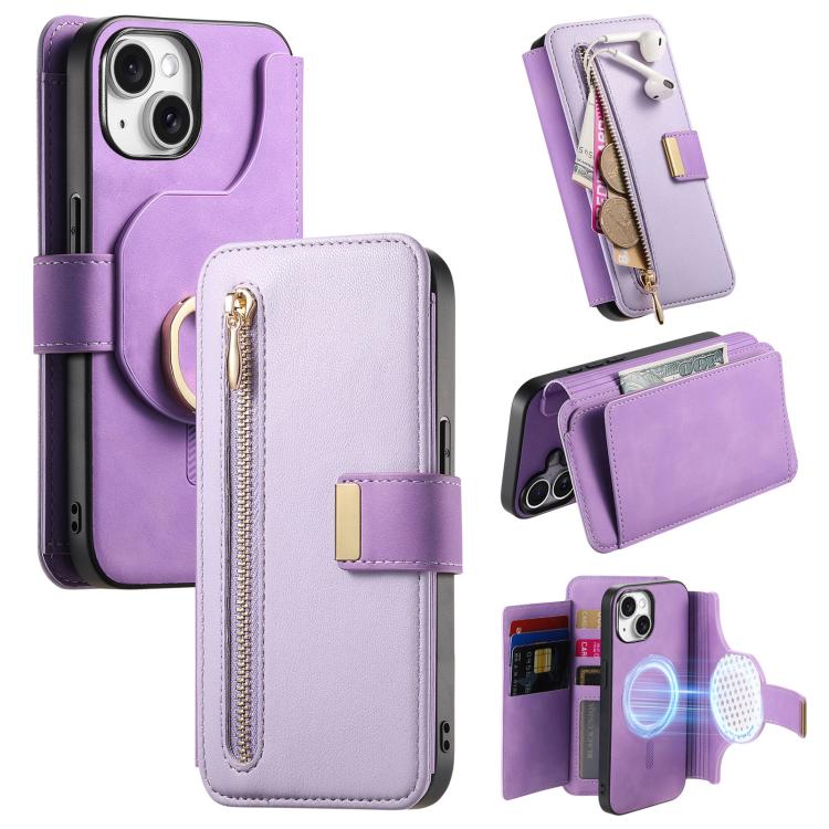 Ring Zipper Wallet RFID Blocking MagSafe Leather Phone Case, For iPhone 14, For iPhone 14 Pro, For iPhone 14 Pro Max Apple Accessories engrin5346 iPhone 14 - APEXEL INDIA - Mobile Lens - Mobile Camera Lens - Cellphone Accessories - Phone Lens - Smartphone Lens
