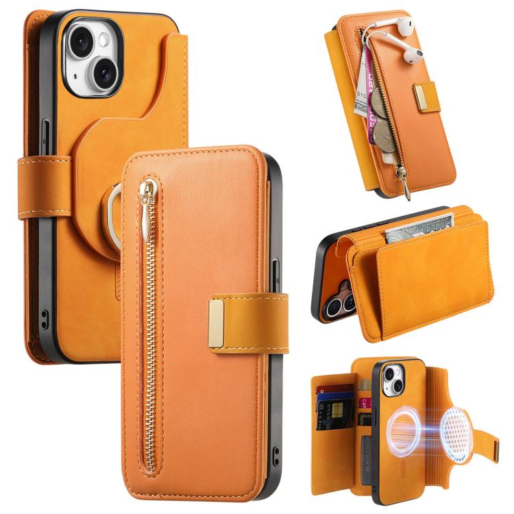 Ring Zipper Wallet RFID Blocking MagSafe Leather Phone Case, For iPhone 14, For iPhone 14 Pro, For iPhone 14 Pro Max Apple Accessories engrin5346 iPhone 14 - APEXEL INDIA - Mobile Lens - Mobile Camera Lens - Cellphone Accessories - Phone Lens - Smartphone Lens