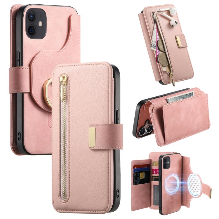 Ring Zipper Wallet RFID Blocking MagSafe Leather Phone Case, For iPhone 12 / 12 Pro, For iPhone 12 Pro Max, For iPhone 11 Pro Max Apple Accessories engrin5393 More iPhone Cases - APEXEL INDIA - Mobile Lens - Mobile Camera Lens - Cellphone Accessories - Phone Lens - Smartphone Lens