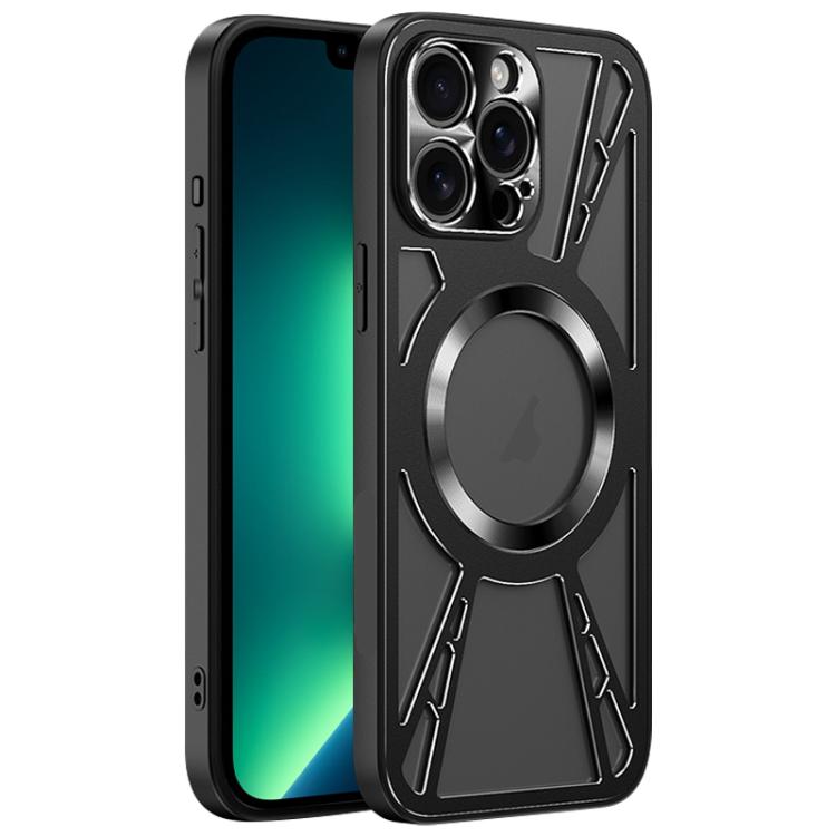 Silicone Cooling Hollow Metal MagSafe Phone Case Apple Accessories engsil5703 More iPhone Cases - APEXEL INDIA - Mobile Lens - Mobile Camera Lens - Cellphone Accessories - Phone Lens - Smartphone Lens