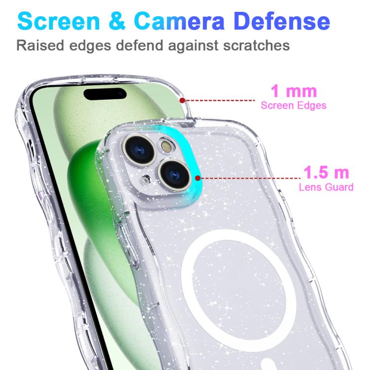 Wave Glitter MagSafe Magnetic TPU Phone Case, For iPhone 16 Pro Max, For iPhone 16 Pro, For iPhone 16 Plus, For iPhone 16 Apple Accessories engwav5478 iPhone 16 Pro Max - APEXEL INDIA - Mobile Lens - Mobile Camera Lens - Cellphone Accessories - Phone Lens - Smartphone Lens