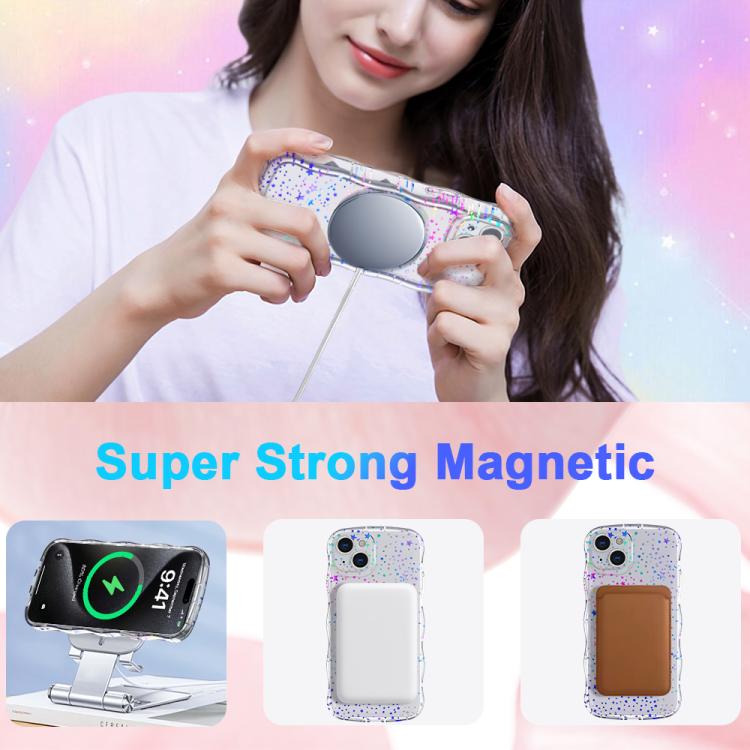 Wave Star Transparent MagSafe Magnetic Phone Case, For iPhone 16 Pro Max, For iPhone 16 Pro, For iPhone 16 Plus, For iPhone 16, For iPhone 15 Pro Max, For iPhone 15 Pro, For iPhone 15 Plus, For iPhone 15 Apple Accessories engwav5409 iPhone 16 Pro Max - APEXEL INDIA - Mobile Lens - Mobile Camera Lens - Cellphone Accessories - Phone Lens - Smartphone Lens