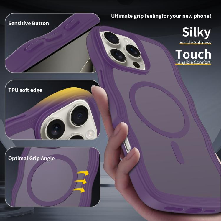 Skin Feel Wave Texture MagSafe Phone Case, For iPhone 12 Pro Max, For iPhone 12 Pro Apple Accessories engski5507 More iPhone Cases - APEXEL INDIA - Mobile Lens - Mobile Camera Lens - Cellphone Accessories - Phone Lens - Smartphone Lens