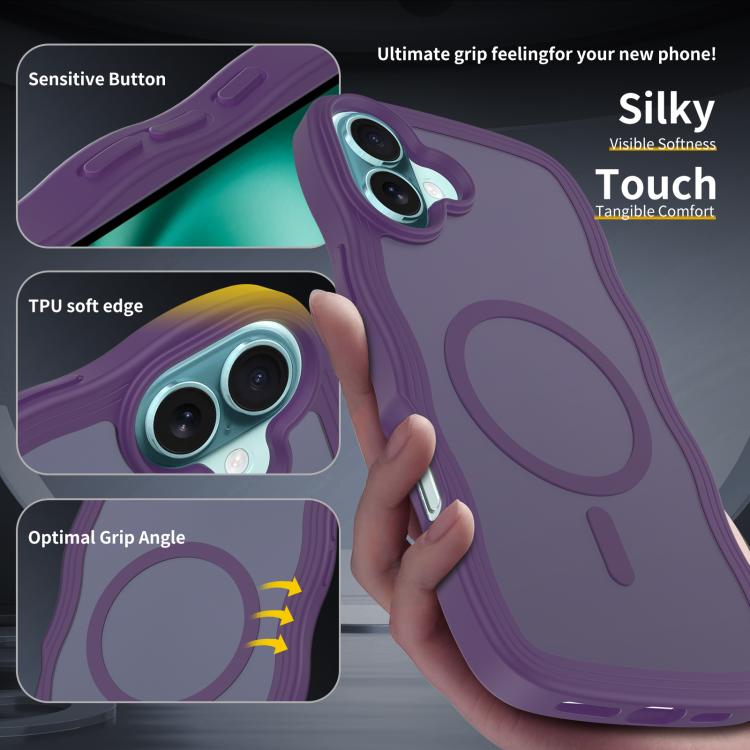 Skin Feel Wave Texture MagSafe Phone Case, For iPhone 16, For iPhone 15 Pro Max, For iPhone 15 Pro, For iPhone 15 Plus Apple Accessories engski5503 iPhone 16 - APEXEL INDIA - Mobile Lens - Mobile Camera Lens - Cellphone Accessories - Phone Lens - Smartphone Lens