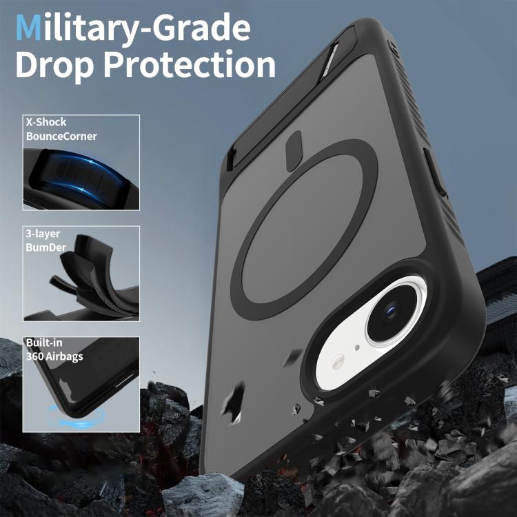 Frosted Holder PC Hybrid TPU MagSafe Phone Case, For iPhone 16e, For iPhone 16 Pro Max, For iPhone 16 Pro, For iPhone 16 Plus Apple Accessories engfro5521 iPhone 16e - APEXEL INDIA - Mobile Lens - Mobile Camera Lens - Cellphone Accessories - Phone Lens - Smartphone Lens
