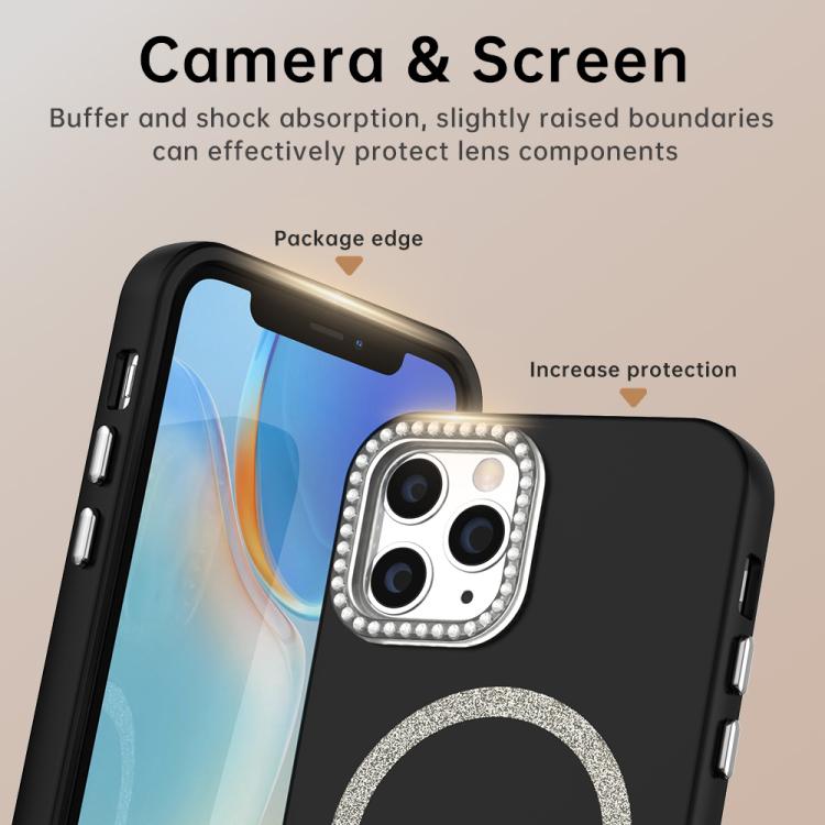 Glitter Rhinestones Series Magsafe PC Hybrid TPU Phone Case, For iPhone 11 Pro Max, For iPhone 11, For iPhone 11 Pro Apple Accessories enggli5559 More iPhone Cases - APEXEL INDIA - Mobile Lens - Mobile Camera Lens - Cellphone Accessories - Phone Lens - Smartphone Lens