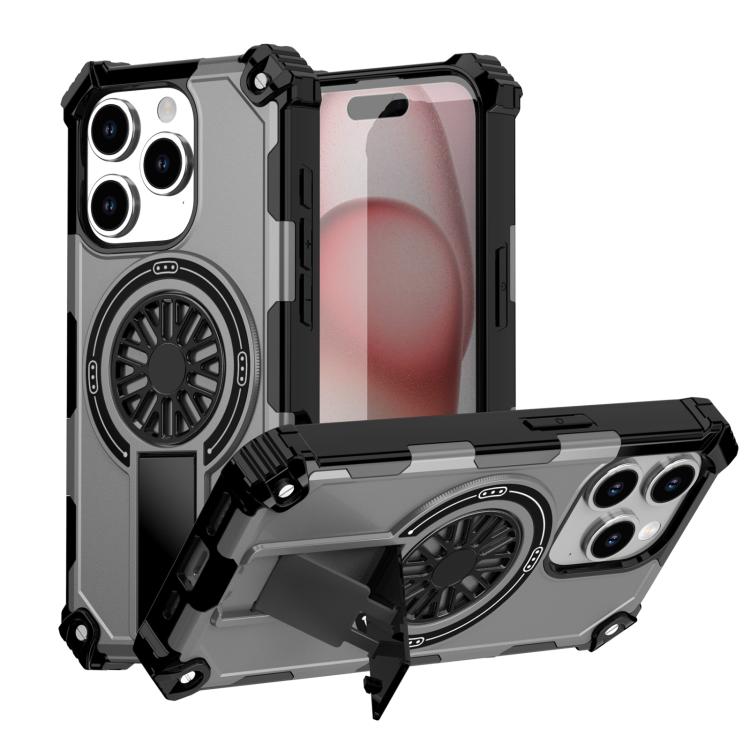 Shockproof Kickstand Metallic Shaft MagSafe Phone Case, For iPhone 15 Pro Max, For iPhone 15 Pro, For iPhone 15 Apple Accessories engsho5577 iPhone 15 Pro - APEXEL INDIA - Mobile Lens - Mobile Camera Lens - Cellphone Accessories - Phone Lens - Smartphone Lens