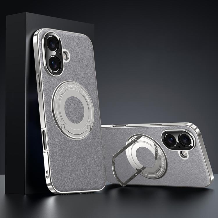 Plain Leather Hydric Metal Holder MagSafe Phone Case, For iPhone 16 Pro Max, For iPhone 16 Pro, For iPhone 16, For iPhone 15 Pro Max Apple Accessories engpla5579 iPhone 16 Pro Max - APEXEL INDIA - Mobile Lens - Mobile Camera Lens - Cellphone Accessories - Phone Lens - Smartphone Lens