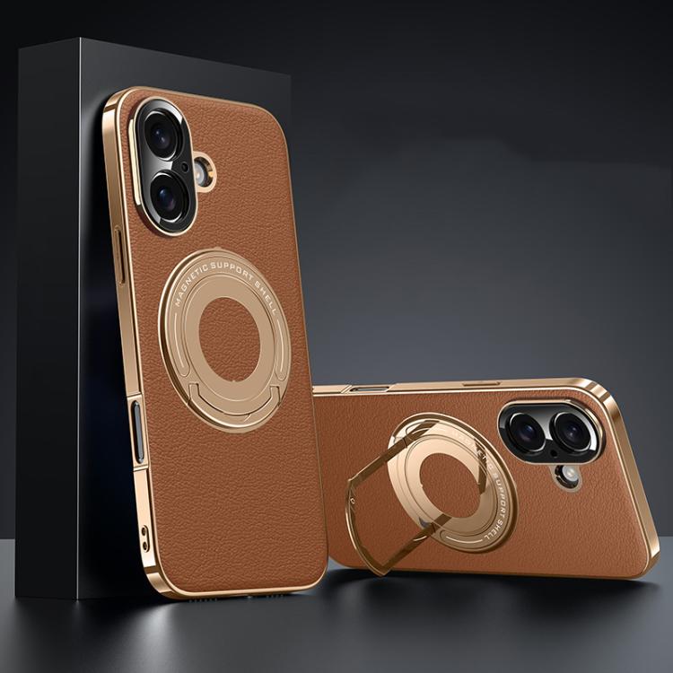 Plain Leather Hydric Metal Holder MagSafe Phone Case, For iPhone 16 Pro Max, For iPhone 16 Pro, For iPhone 16, For iPhone 15 Pro Max Apple Accessories engpla5579 iPhone 16 Pro Max - APEXEL INDIA - Mobile Lens - Mobile Camera Lens - Cellphone Accessories - Phone Lens - Smartphone Lens