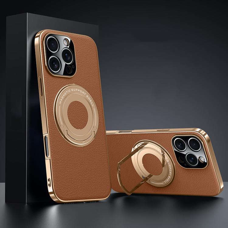 Plain Leather Hydric Metal Holder MagSafe Phone Case, For iPhone 16 Pro Max, For iPhone 16 Pro, For iPhone 16, For iPhone 15 Pro Max Apple Accessories engpla5579 iPhone 16 Pro Max - APEXEL INDIA - Mobile Lens - Mobile Camera Lens - Cellphone Accessories - Phone Lens - Smartphone Lens