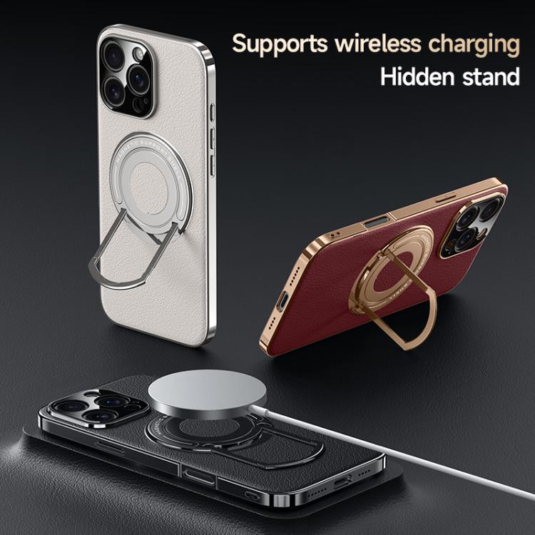 Plain Leather Hydric Metal Holder MagSafe Phone Case, For iPhone 16 Pro Max, For iPhone 16 Pro, For iPhone 16, For iPhone 15 Pro Max Apple Accessories engpla5579 iPhone 16 Pro Max - APEXEL INDIA - Mobile Lens - Mobile Camera Lens - Cellphone Accessories - Phone Lens - Smartphone Lens