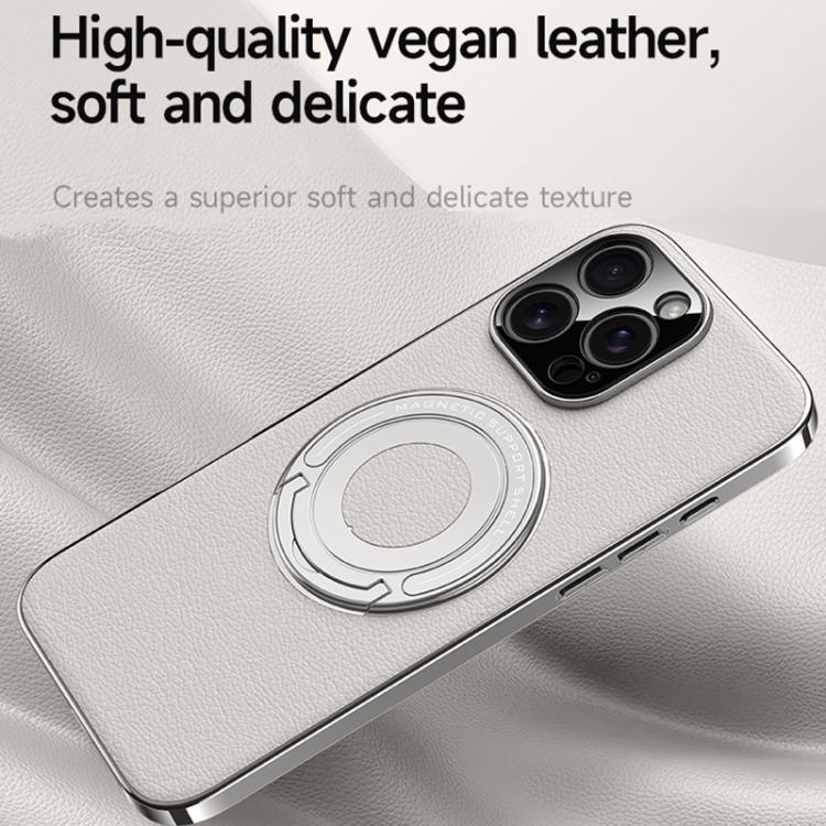 Plain Leather Hydric Metal Holder MagSafe Phone Case, For iPhone 16 Pro Max, For iPhone 16 Pro, For iPhone 16, For iPhone 15 Pro Max Apple Accessories engpla5579 iPhone 16 Pro Max - APEXEL INDIA - Mobile Lens - Mobile Camera Lens - Cellphone Accessories - Phone Lens - Smartphone Lens