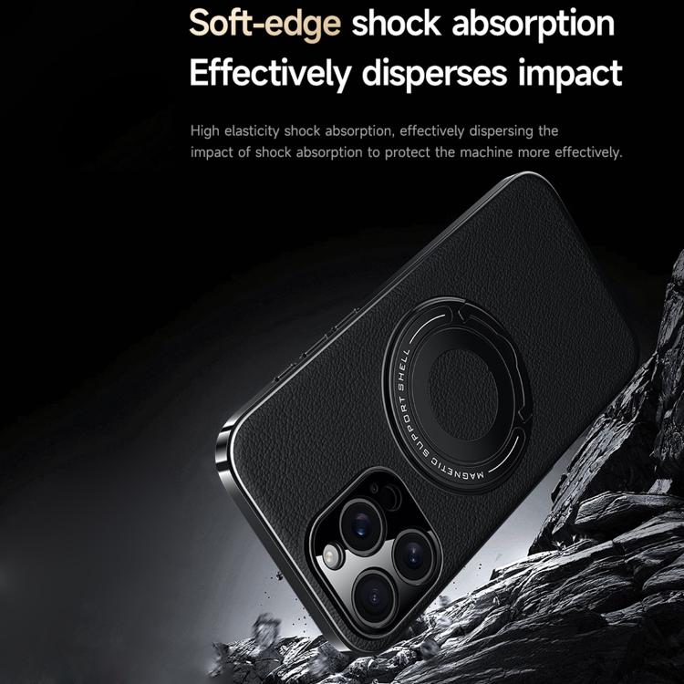 Plain Leather Hydric Metal Holder MagSafe Phone Case, For iPhone 16 Pro Max, For iPhone 16 Pro, For iPhone 16, For iPhone 15 Pro Max Apple Accessories engpla5579 iPhone 16 Pro Max - APEXEL INDIA - Mobile Lens - Mobile Camera Lens - Cellphone Accessories - Phone Lens - Smartphone Lens
