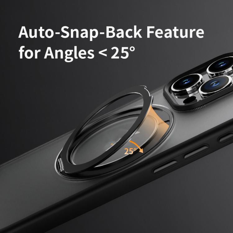 ROCK YouDun Series Skin Feel Rotating MagSafe Holder PC Hybrid TPU Phone Case, For iPhone 16 Pro Max Apple Accessories engroc5527 iPhone 16 Pro Max - ROCK - Mobile Lens - Mobile Camera Lens - Cellphone Accessories - Phone Lens - Smartphone Lens
