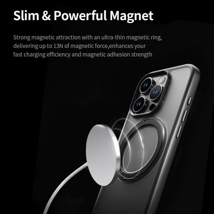 ROCK YouDun Series Skin Feel Rotating MagSafe Holder PC Hybrid TPU Phone Case, For iPhone 16 Pro Max Apple Accessories engroc5527 iPhone 16 Pro Max - ROCK - Mobile Lens - Mobile Camera Lens - Cellphone Accessories - Phone Lens - Smartphone Lens