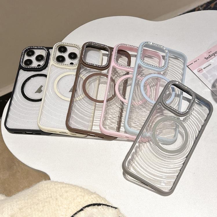 Diamond Lens Frame MagSafe Wave Texture Clear Phone Case, For iPhone 15 Pro, For iPhone 15, For iPhone 14, For iPhone 14 Pro Apple Accessories engdia5604 iPhone 15 Pro - APEXEL INDIA - Mobile Lens - Mobile Camera Lens - Cellphone Accessories - Phone Lens - Smartphone Lens
