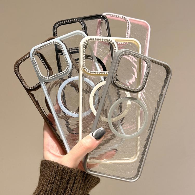 Diamond Lens Frame MagSafe Wave Texture Clear Phone Case, For iPhone 15 Pro, For iPhone 15, For iPhone 14, For iPhone 14 Pro Apple Accessories engdia5604 iPhone 15 Pro - APEXEL INDIA - Mobile Lens - Mobile Camera Lens - Cellphone Accessories - Phone Lens - Smartphone Lens