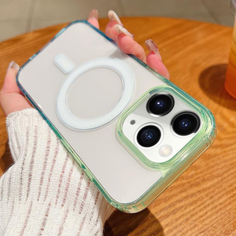 Contrast Color Gradient Transparent MagSafe Phone Case, For iPhone 11, For iPhone 11 Pro Apple Accessories engcon5655 More iPhone Cases - APEXEL INDIA - Mobile Lens - Mobile Camera Lens - Cellphone Accessories - Phone Lens - Smartphone Lens
