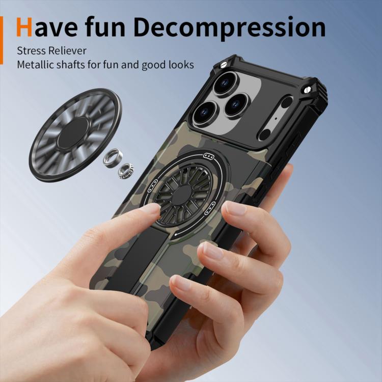 Camouflage Kickstand Rotating Shaft MagSafe Phone Case, For iPhone 16 Pro Max, For iPhone 16 Pro Apple Accessories engcam5610 iPhone 16 Pro Max - APEXEL INDIA - Mobile Lens - Mobile Camera Lens - Cellphone Accessories - Phone Lens - Smartphone Lens