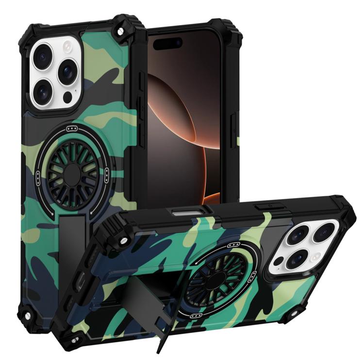 Camouflage Kickstand Rotating Shaft MagSafe Phone Case, For iPhone 16 Pro Max, For iPhone 16 Pro Apple Accessories engcam5610 iPhone 16 Pro Max - APEXEL INDIA - Mobile Lens - Mobile Camera Lens - Cellphone Accessories - Phone Lens - Smartphone Lens