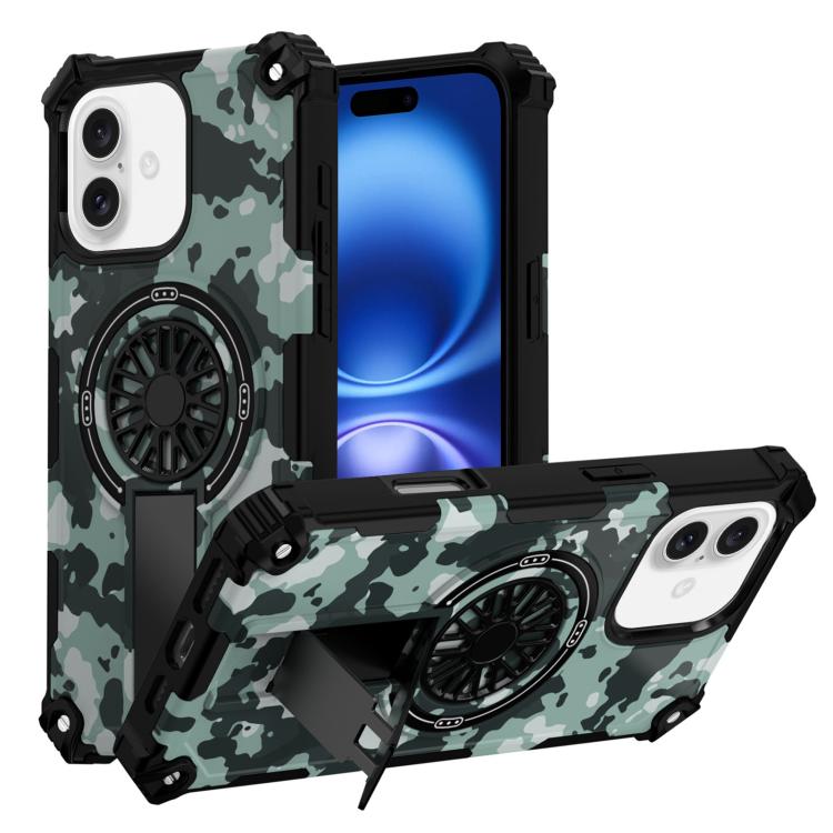 Camouflage Kickstand Rotating Shaft MagSafe Phone Case, For iPhone 16 Plus, For iPhone 16 Apple Accessories engcam5611 iPhone 16 Plus - APEXEL INDIA - Mobile Lens - Mobile Camera Lens - Cellphone Accessories - Phone Lens - Smartphone Lens