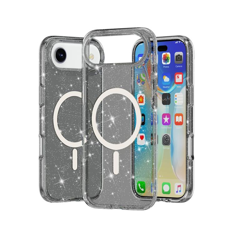 Terminator Style Glitter Powder MagSafe Magnetic Phone Case, For iPhone Air Apple Accessories engter6109 iPhone Air iPhone Air Cases - APEXEL INDIA - Mobile Lens - Mobile Camera Lens - Cellphone Accessories - Phone Lens - Smartphone Lens