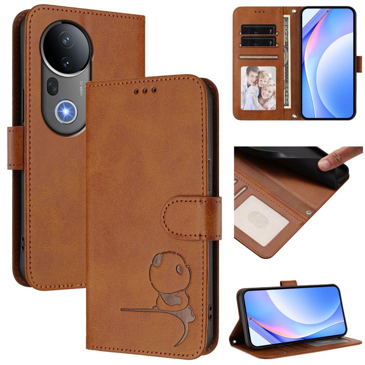 Litter Panda Embossing RFID Leather Phone Case with Lanyard, For vivo Y29s 5G / Y04 5G, For vivo Y19s 4G / Y29 5G, For vivo S20, For vivo S20 Pro