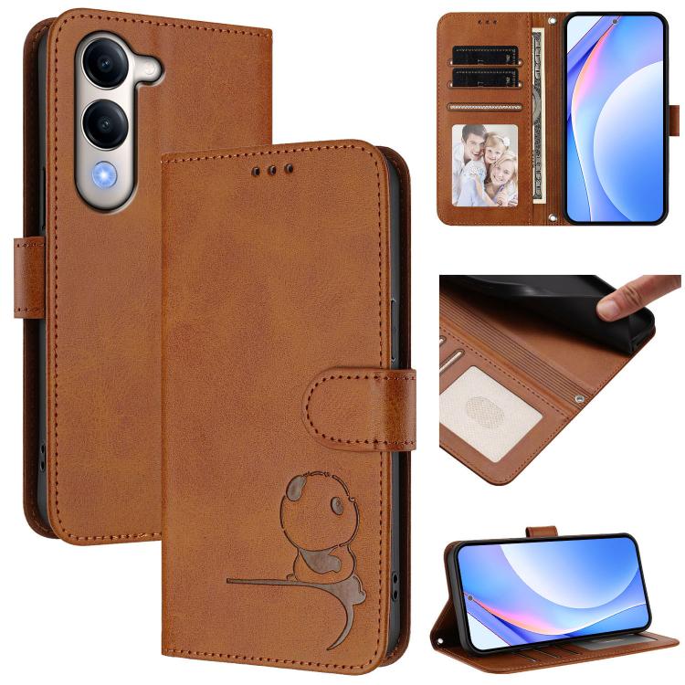Litter Panda Embossing RFID Leather Phone Case with Lanyard, For vivo Y29s 5G / Y04 5G, For vivo Y19s 4G / Y29 5G, For vivo S20, For vivo S20 Pro