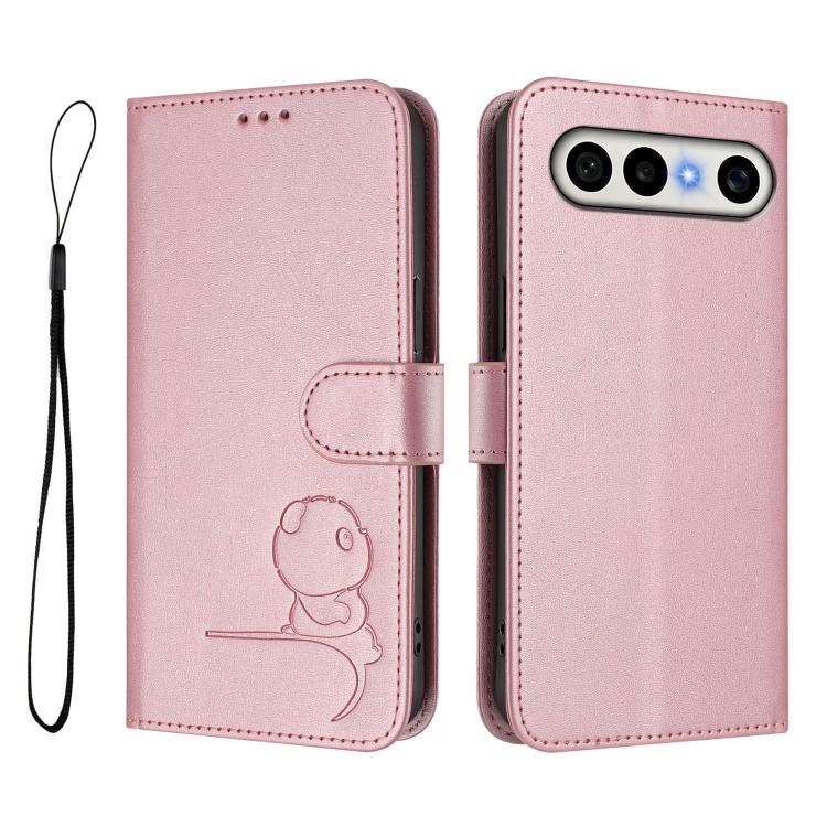 Litter Panda Embossing RFID Leather Phone Case with Lanyard, For vivo X300 FE 5G Russia / Zeiss, For vivo Y21 5G 2026 / Y05 4G, For vivo V70 FE 5G, For vivo X300 Pro