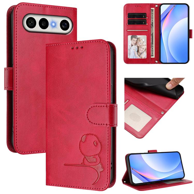 Litter Panda Embossing RFID Leather Phone Case with Lanyard, For vivo X300 FE 5G Russia / Zeiss, For vivo Y21 5G 2026 / Y05 4G, For vivo V70 FE 5G, For vivo X300 Pro