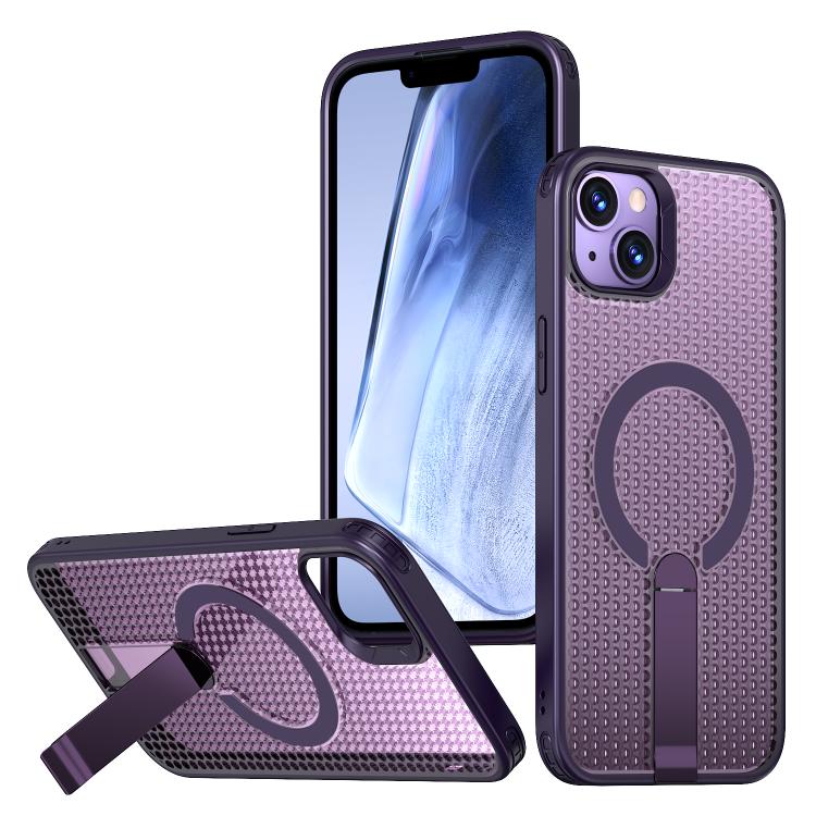 kalebol Honeycomb Cooling MagSafe Holder Phone Case, For iPhone 13
