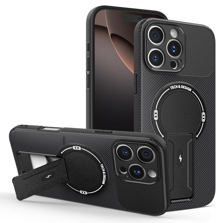 Carbon Fiber Texture MagSafe Phone Case with Holder Apple Accessories engcar5828 iPhone 16 Pro Max iPhone 16 Pro Max Cases - APEXEL INDIA - Mobile Lens - Mobile Camera Lens - Cellphone Accessories - Phone Lens - Smartphone Lens